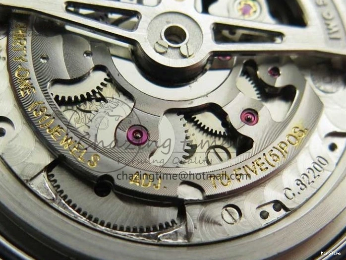 MIROTIME 0201 Original Portuguese IW358304 ZF 1:1 Best Edition SS White Dial RG Markers on Leather Strap A 7077